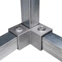 Conexiune de colț cu trei direcții pentru profil pătrat 25 × 25 mm 90° conexiune unghiulară cu trei brațe pentru conectarea profilurilor în colțul 1