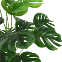 Conjunto 12 pcs de folhas artificiais de palmeira Monstera Folhas falsas verdes de plástico Decoração para vaso Decoração de casa Jardim Sala de estar 2