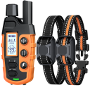 Conjunto 2 pcs Colar de treino eléctrico para cães 2–54 kg À prova de água Recarregável Vibração Som Choque Controlo remoto Treino de animais 4
