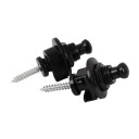 Conjunto 2 pcs fecho metálico para correia de guitarra Afixação segura da correia Fivela metálica universal para guitarras elétricas 2