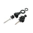 Conjunto 2 pcs fecho metálico para correia de guitarra Afixação segura da correia Fivela metálica universal para guitarras elétricas 5