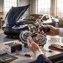 Conjunto 2 pcs lâmpadas LED automóvel MZGN H7 30 000 lm 12 V 6000 K Luz branca Lente projetora Radiador metálico Para faróis de automóveis 5