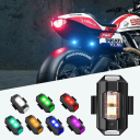 Conjunto 2 unid. luz estroboscópica LED para motocicleta 3,8 x 2 cm 7 cores carregamento USB-C Luzes intermitentes Decoração para bicicleta ou scooter 4