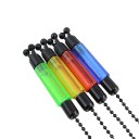 Conjunto 4 pcs Indicadores de captura suspensos para sinalizador de pesca de carpas Plástico leve Cor para pesca de carpas 4