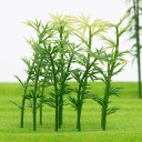 Conjunto 5 pcs Árvores de bambu miniatura 12 cm Modelo plástico para dioramas Micro paisagem Decoração para modelagem 3
