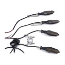 Conjunto completo de intermitentes LED para bicicleta eléctrica 48 V y 60 V 4 unidades Parpadeo dinámico Interruptor de intermitentes en el manillar 2