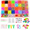 Conjunto criativo para a produção de joias 26 × 16,5 × 2,5 cm 40 compartimentos Elásticos coloridos Borracha e plástico Com acessórios para pulseiras 1