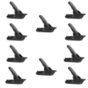 Conjunto de 10 clipes de fixação para lona 33 x 10 x 13 mm Com orifício para corda Clipes de plástico para exteriores para tendas Abrigos Lonas 1