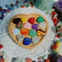 Conjunto de 10 cristales naturales Cuarzo rosa Corazón Decoración del hogar Piedras de chakras Reiki Minerales curativos Piedras preciosas de colores 10