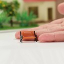 Conjunto de 10 pcs de bancos de parque 2 × 1,4 × 0,9 cm Escala 1:87 Modelo em miniatura para dioramas e paisagens 6