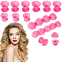 Conjunto de 10 pcs de bobes de silicone sem calor para cabelo Ondas descontraídas Ferramentas moldáveis em duas tamanhos Para todos 11