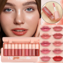 Conjunto de 10 pcs de brilhos labiais Hidratante lip gloss em caixa Cuidados labiais Efeito brilhante Conjunto de cosméticos Pacote de presente 2