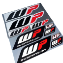 Conjunto de 10 unidades de autocolantes WP Suspension Autocolantes resistentes para motociclismo Tuning de garfos Amortecedores dianteiros Adesivos de motocross Enduro Decoração 1