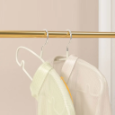Conjunto de 10 unidades de cabides de plástico antiderrapantes para roupa 40 x 19 cm Gancho de diâmetro 5 cm Economia de espaço Organização prática 2