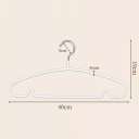 Conjunto de 10 unidades de cabides de plástico antiderrapantes para roupa 40 x 19 cm Gancho de diâmetro 5 cm Economia de espaço Organização prática 3