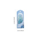 Conjunto de 10 unidades de marcadores de livro 12 x 5 x 0,1 cm Marcadores transparentes em PVC com padrão delicado Acessório elegante 5
