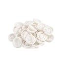 Conjunto de 100 capas de látex descartáveis para os dedos para trabalho delicado e reparação de relógios cor branca ou preta tamanho 2x2x0,2 cm embalagem discreta 3