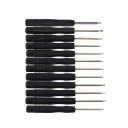 Conjunto de 12 pcs de mini chaves de fenda para reparação de telemóveis Ferramentas precisas para trabalho delicado Vários tipos de pontas Chave de fenda 82 mm 1