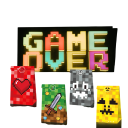 Conjunto de 12 sacos de papel 22 x 12 x 8 cm e 18 autocolantes de 3,8 cm com tema de jogo Minecraft Sacos de presente Kraft Decorações de festa Gaming 5