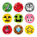 Conjunto de 12 sacos de papel 22 x 12 x 8 cm e 18 autocolantes de 3,8 cm com tema de jogo Minecraft Sacos de presente Kraft Decorações de festa Gaming 8