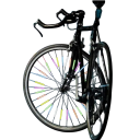 Conjunto de 12 unidades de tubos reflexivos autocolantes para bicicletas 70x5 mm Elementos de segurança para raios de bicicletas Bicicleta de montanha Condução nocturna Visibilidade 2