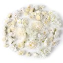 Conjunto de 17 unidades de flores artificiais de 4 cm Flores decorativas para atirar em casamentos Cabeças de pétalas para decoração 2