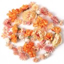 Conjunto de 17 unidades de flores artificiais de 4 cm Flores decorativas para atirar em casamentos Cabeças de pétalas para decoração 8