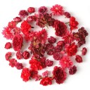 Conjunto de 17 unidades de flores artificiais de 4 cm Flores decorativas para atirar em casamentos Cabeças de pétalas para decoração 3