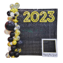 Conjunto de 18 painéis de parede brilhantes em lantejoulas pretas 30x30 cm Fundo decorativo 90x180 cm para casamentos aniversários festas e decoração de Natal 7