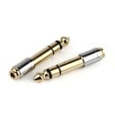 Conjunto de 2 adaptadores jack 6,35 mm macho para 3,5 mm fêmea Redução para ligação de auscultores com conector de 3,5 mm a entrada de 6,35 mm 3