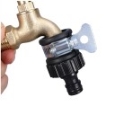 Conjunto de 2 adaptadores universais para torneiras com braçadeira metálica Conexões rápidas de plástico para mangueiras de jardim e rega 3