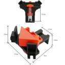 Conjunto de 2 grampas de canto 90° 8,4 x 8 x 3,8 cm para carpintaria e processamento de madeira Placas com espessura de 0,5–1,9 cm Fixação de cantos 2