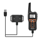 Conjunto de 2 ks Colares de treino eléctricos para cães com controlo remoto 1000 m Colares recarregáveis com som vibrações choque À prova de água Treino de cães 3