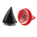 Conjunto de 2 pcs de chifres de silicone para capacete Decorações adoráveis com ventosas Acessórios removíveis para capacete de todo-o-terreno Unissexo Decoração sem danos 5