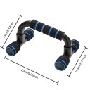 Conjunto de 2 unidades de apoios para flexões antideslizantes em forma de H com pegas para flexões para treino em casa de braços, peito 5