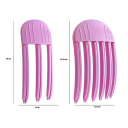 Conjunto de 2 unidades de ganchos volumizadores de 15 cm para cabelos volumosos desde a raiz Gancho com 3 dentes e 6 dentes Bobes para cabelo para mulheres Aumento de volume do penteado 3