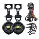 Conjunto de 2 unidades de luzes de nevoeiro para motocicletas 20 W 2000 lm Corpo em alumínio Lente em PC IP67 para BMW R1200GS F800GS F700GS F650 1