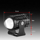 Conjunto de 2 unidades de luzes LED para motocicleta 3000 lm Branco quente IP67 À prova d'água Liga de alumínio Com interruptor Montagem universal 2