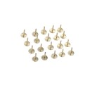 Conjunto de 20 pernas de substituição para mostradores de relógio 0,6×4 mm Diâmetro da base 3 mm Peças de substituição para mostrador Reparação da fixação do mostrador ao mecanismo 1