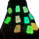 Conjunto de 20 unidades de decorações luminosas para sapatos 1,8 x 1,2 cm Ursinhos fofos Brilham no escuro Adornos para ténis Sapatos Acessórios Temas 4