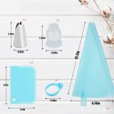 Conjunto de 21 peças de ferramentas de decoração de pastelaria com sacos e bicos em aço inoxidável Equipamento completo para decoração 2