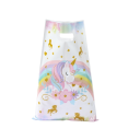 Conjunto de 25 sacos de plástico 16,5×25 cm com tema de unicórnio para festas de aniversário de crianças, presentes, doces e decorações de festas de meninas 1