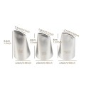 Conjunto de 3 bicos de decoração para flores Bicos de aço inoxidável 124K 125K 126K para criação de pétalas e decorações 2