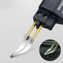 Conjunto de 3 peças de bicos para ferro de soldar com cabeça lisa e ângulo de 45 graus Bicos ajustáveis para reparações e ferramentas de soldadura 6
