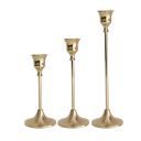 Conjunto de 3 suportes para velas 2,2 x 6,5 x 16/18/21 cm Suporte modular leve em metal de liga de alumínio Elegante decoração de mesa 6