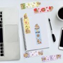 Conjunto de 30 unidades de marcador de livro em papel 15 x 4 cm ilustrações de capivaras motivos lúdicos de animais e objetos 5