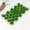 Conjunto de 32 tufos de relva 8–10 mm altura 9 mm Miniaturas de arbustos verdes Decoração para dioramas e paisagens em miniatura 2