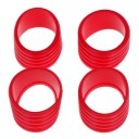 Conjunto de 4 anéis de borracha coloridos para punho de raquete de ténis contra o deslizamento do grip 3