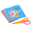 Conjunto de 48 recortes de papel para crianças 14 × 14 cm Recortes de papel criativos com animais e tesouras para crianças 1