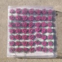Conjunto de 49 unidades de tufos de flores 6–8 mm Grama modelada autocolante Tufos de flores coloridas para dioramas e mini paisagens 8
